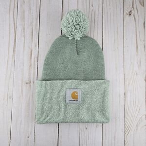 Carhartt Lookout Pom Pom Beanie Hat Two Toned Green